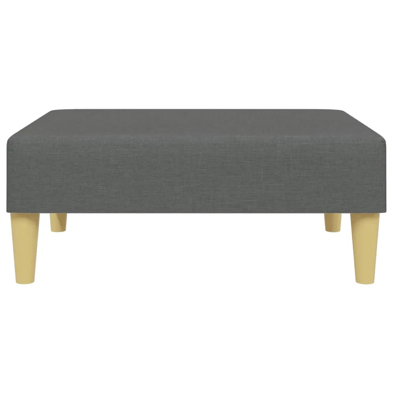 Repose-pieds tabouret 77 x 55 x 31 cm tissu gris DEC030331