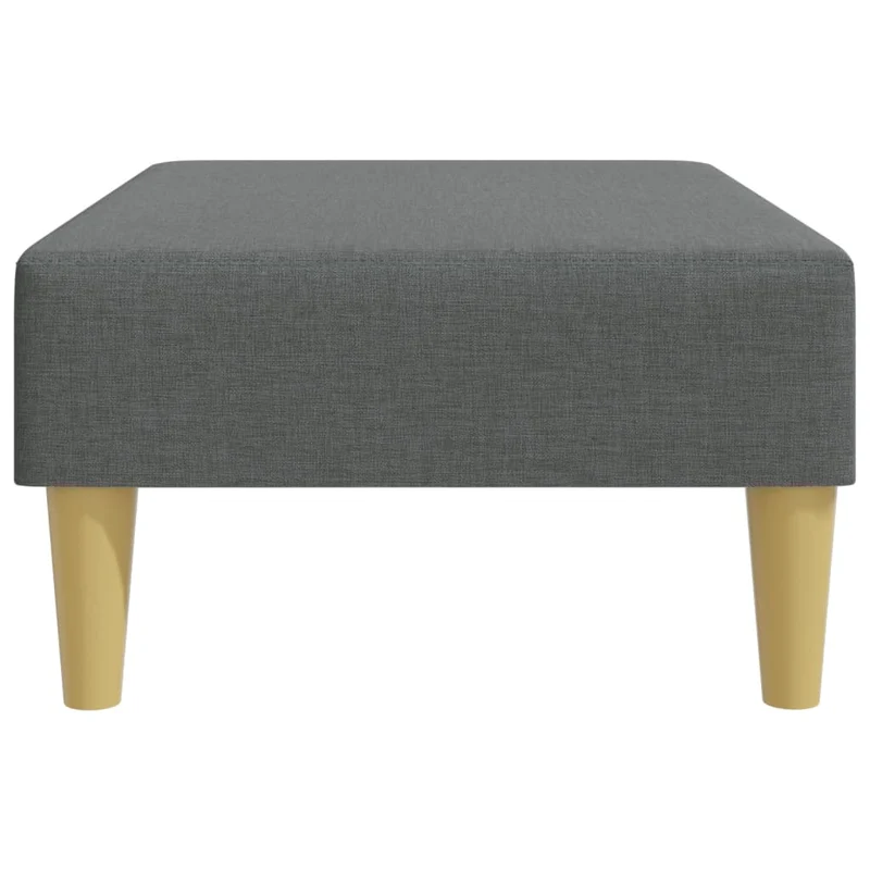 Repose-pieds tabouret 77 x 55 x 31 cm tissu gris DEC030331