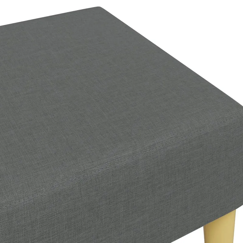 Repose-pieds tabouret 77 x 55 x 31 cm tissu gris DEC030331