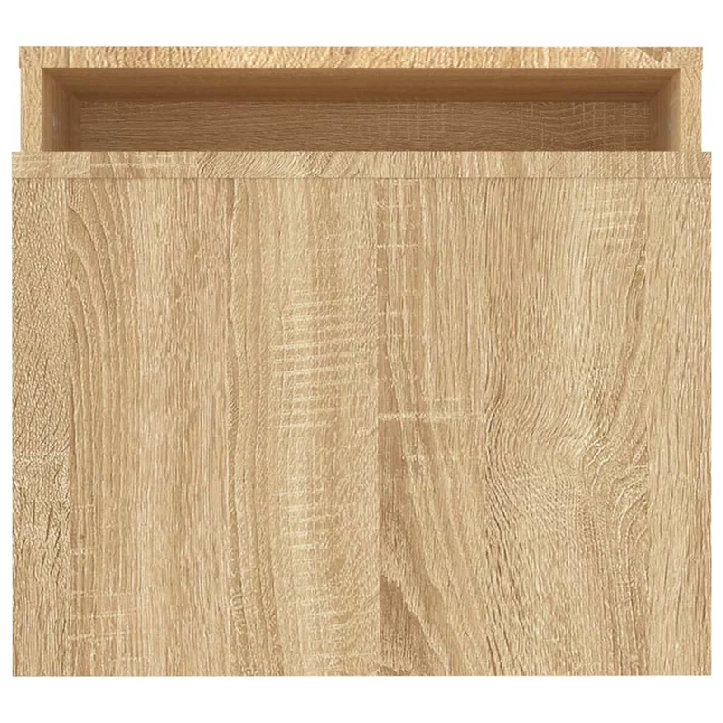 Ensemble de deux tables basses emboîtées en bois d’ingénierie couleur chêne DEC031269
