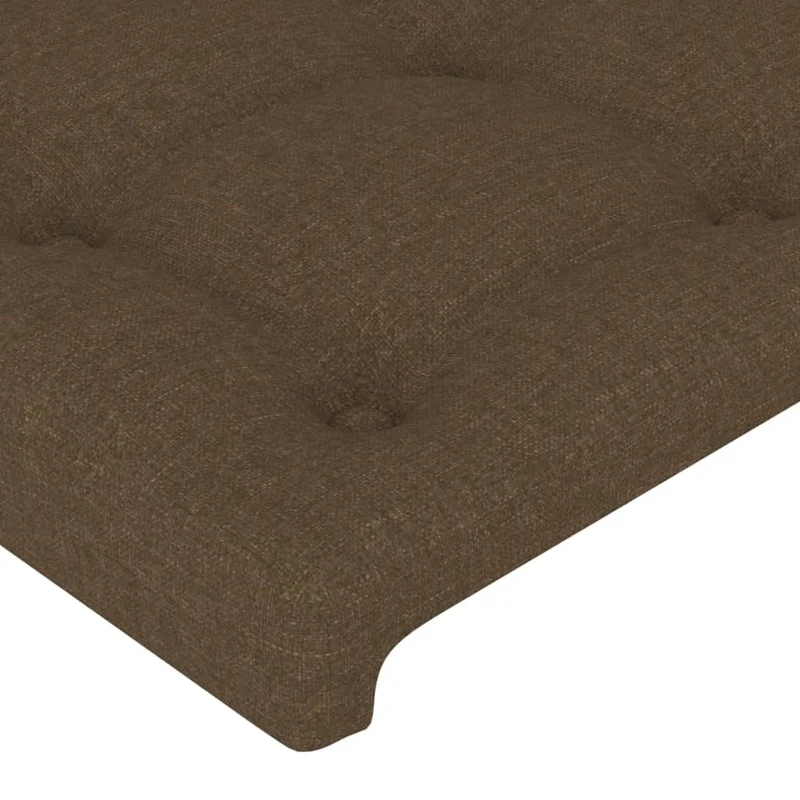 Tête de lit accessoire couchage chambre à coucher meuble avec rebord latéral 93 x 16 x 78/88 cm tissu marron foncé TDL0204643