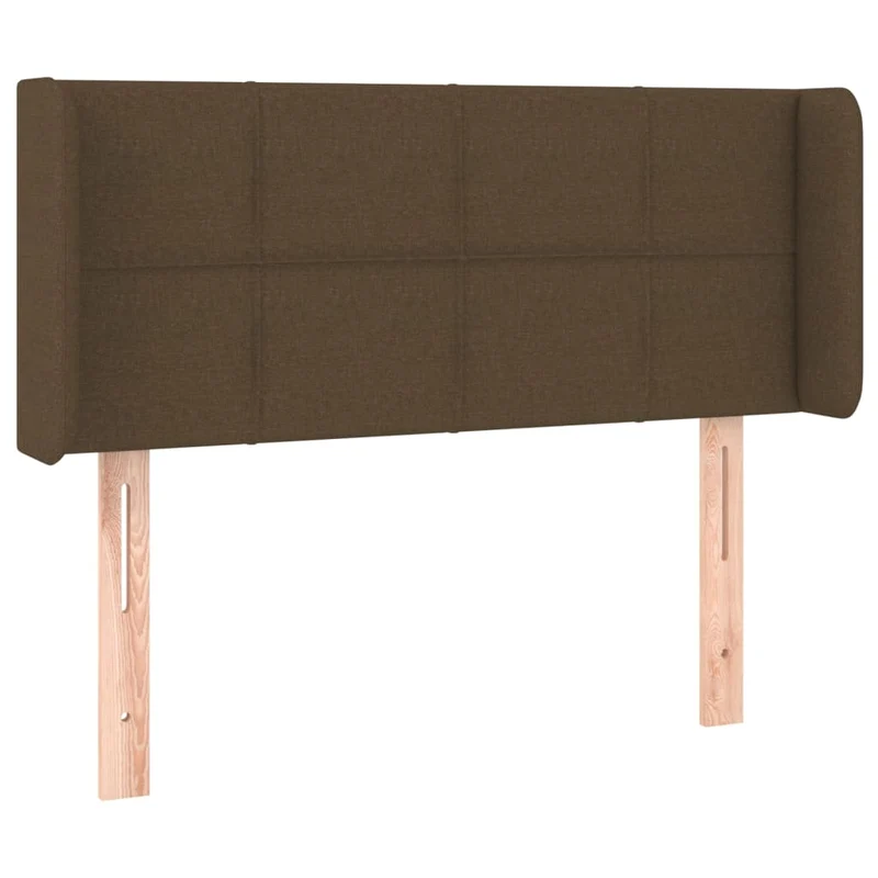 Tête de lit accessoire couchage chambre à coucher meuble à LED 103 x 16 x 78/88 cm tissu marron foncé TDL0200886