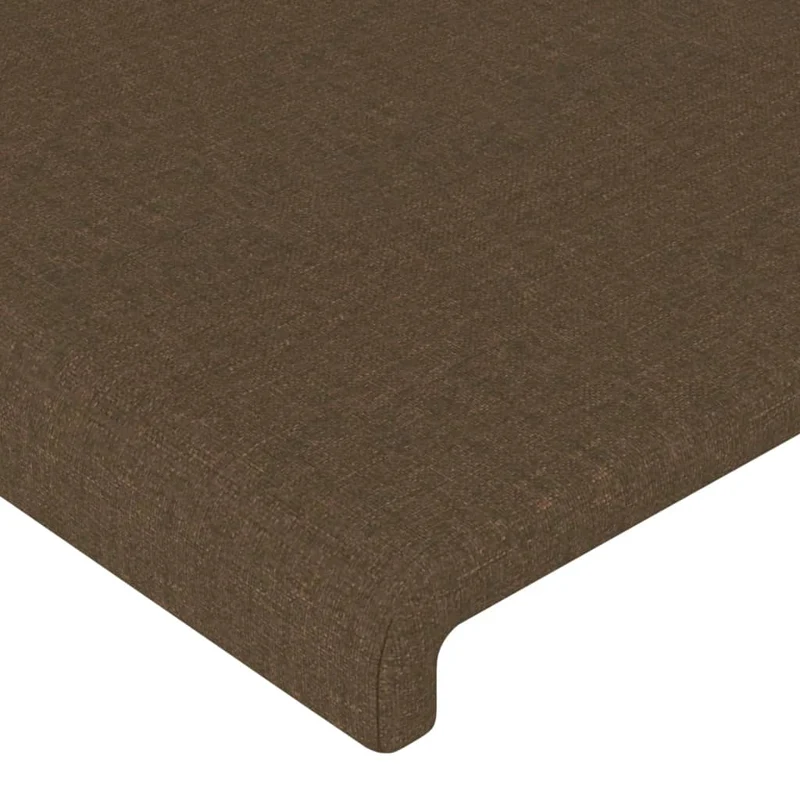 Tête de lit accessoire couchage chambre à coucher meuble à LED 103 x 16 x 78/88 cm tissu marron foncé TDL0200888
